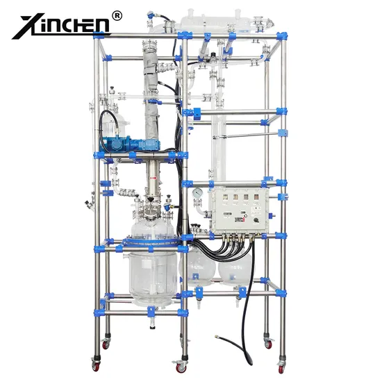 Continuous Ultrasonic Mixing Mechanical Seal Glass Reactor Full Automatic 